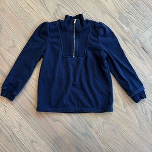 Janie & Jack navy quarter zip pullover sweater size 5